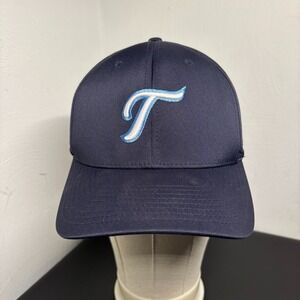 Toronto Blue Jays Snapback Hat Cap Navy Blue Vented Adult M/L T Logo Adjustable